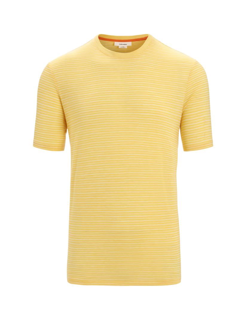 Merino Linen Stripe Heren T-shirt Summer/Snow/S L Soellaart.nl