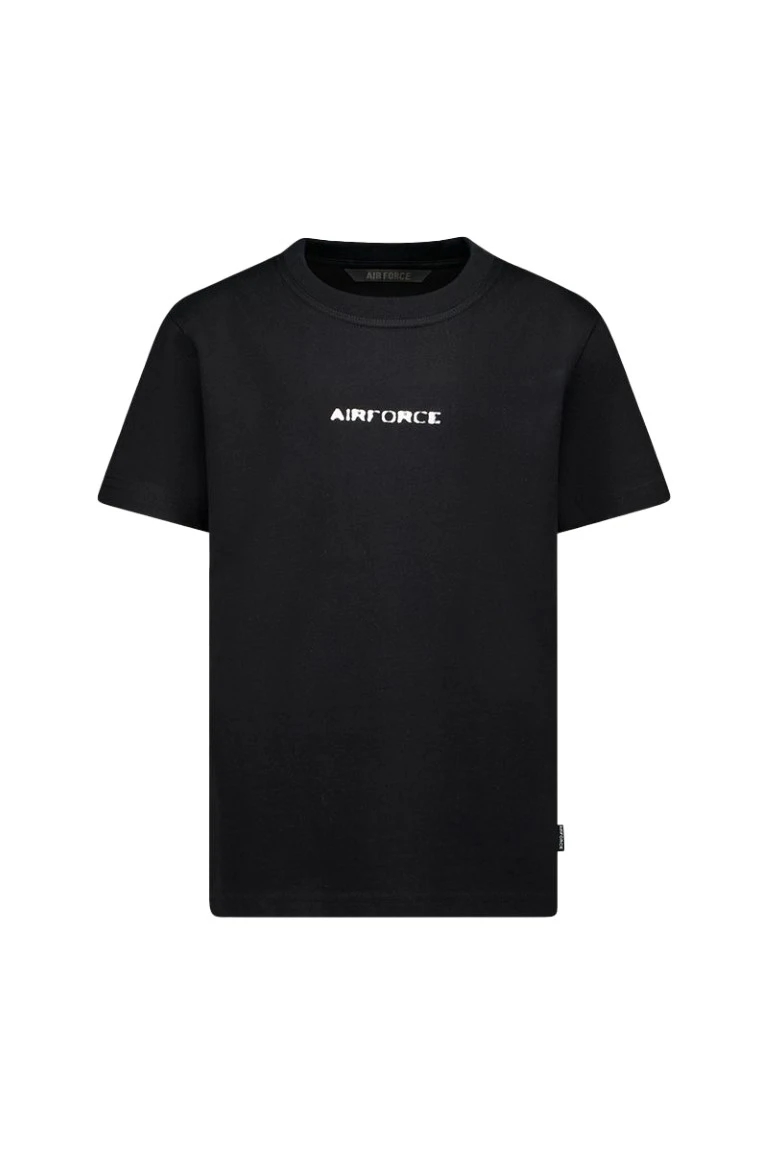 Airforce Hazy Round T-shirt Kinder - Jongens True Black/White 10