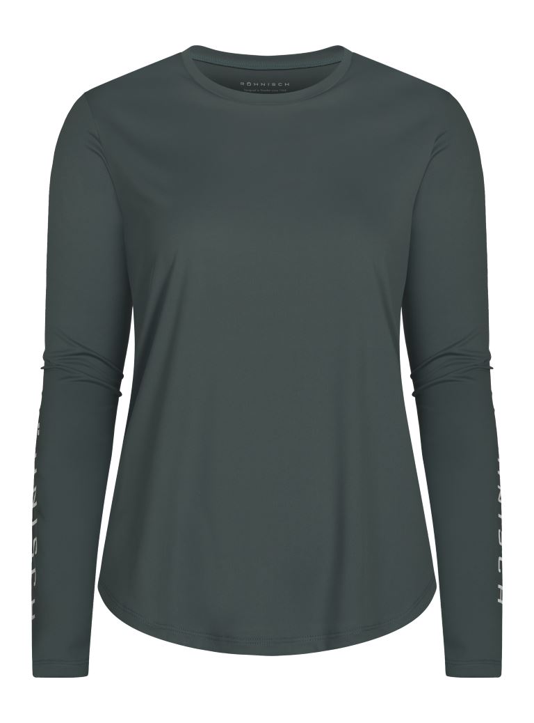 Rohnisch Team Logo Long Sleeve Workout Shirt Dames-507096E8-B169-45C3-9968-65D42B7979A2