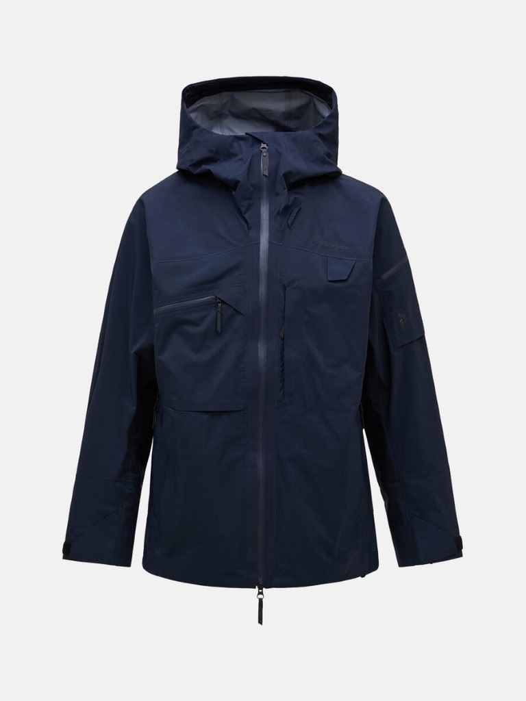 Peak Performance Alpine Gore-Tex Wintersportjas Heren Salute Blue-Black XL
