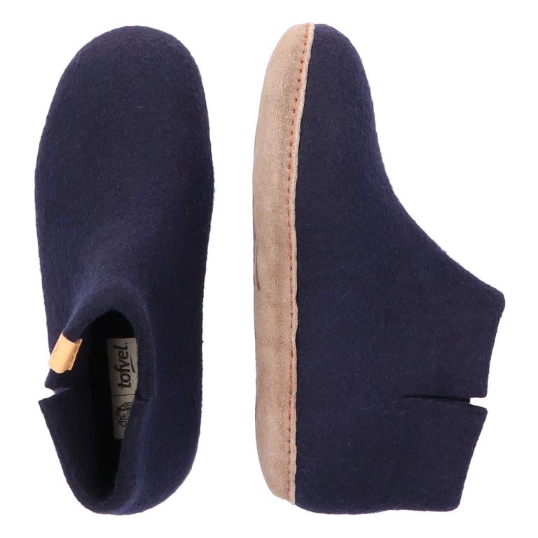 Tofvel Mula Wollfilz-Pantoffel Navy Blue (Eu Schuhgrößensystem, Erwachsene, Numerisch, M, 38)