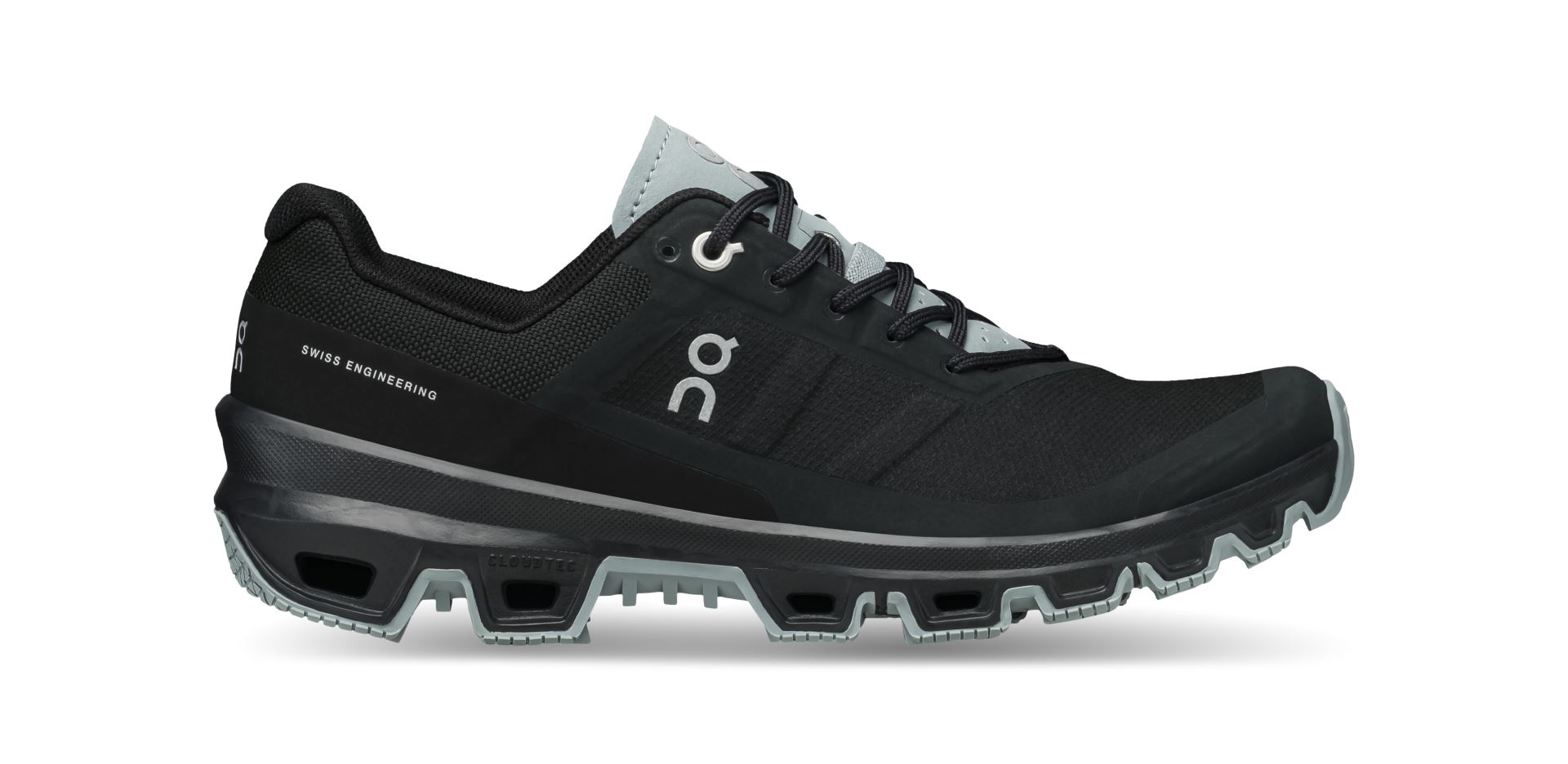 ON Cloudventure Dames Lage Wandelschoen Black | Cobble 38,5