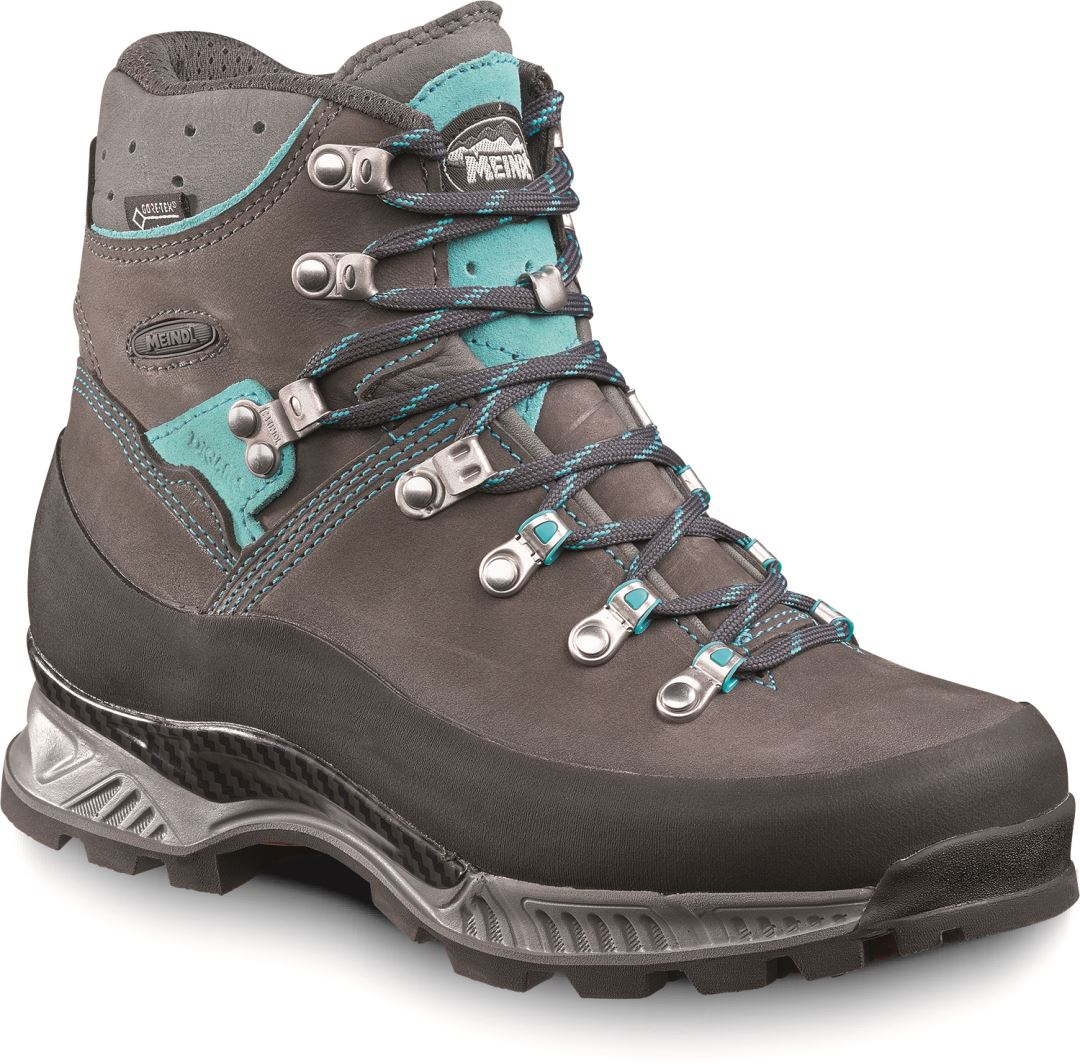 Meindl Island Lady Mfs Rock Dames Hoge Wandelschoen Anthrazit/Türkis 5,5/39