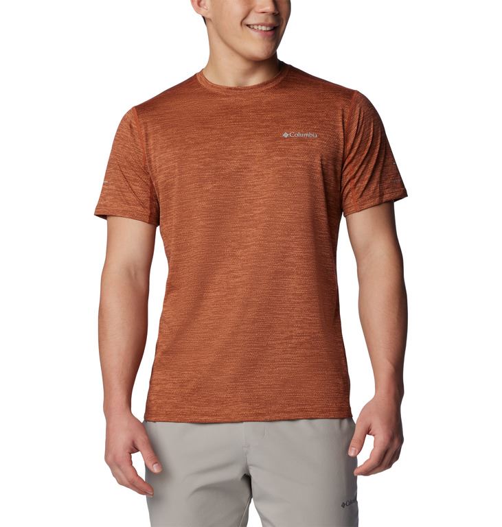 Columbia Alpine Chill™ Zero Sleeve Crew T-Shirt Heren Auburn Heather L