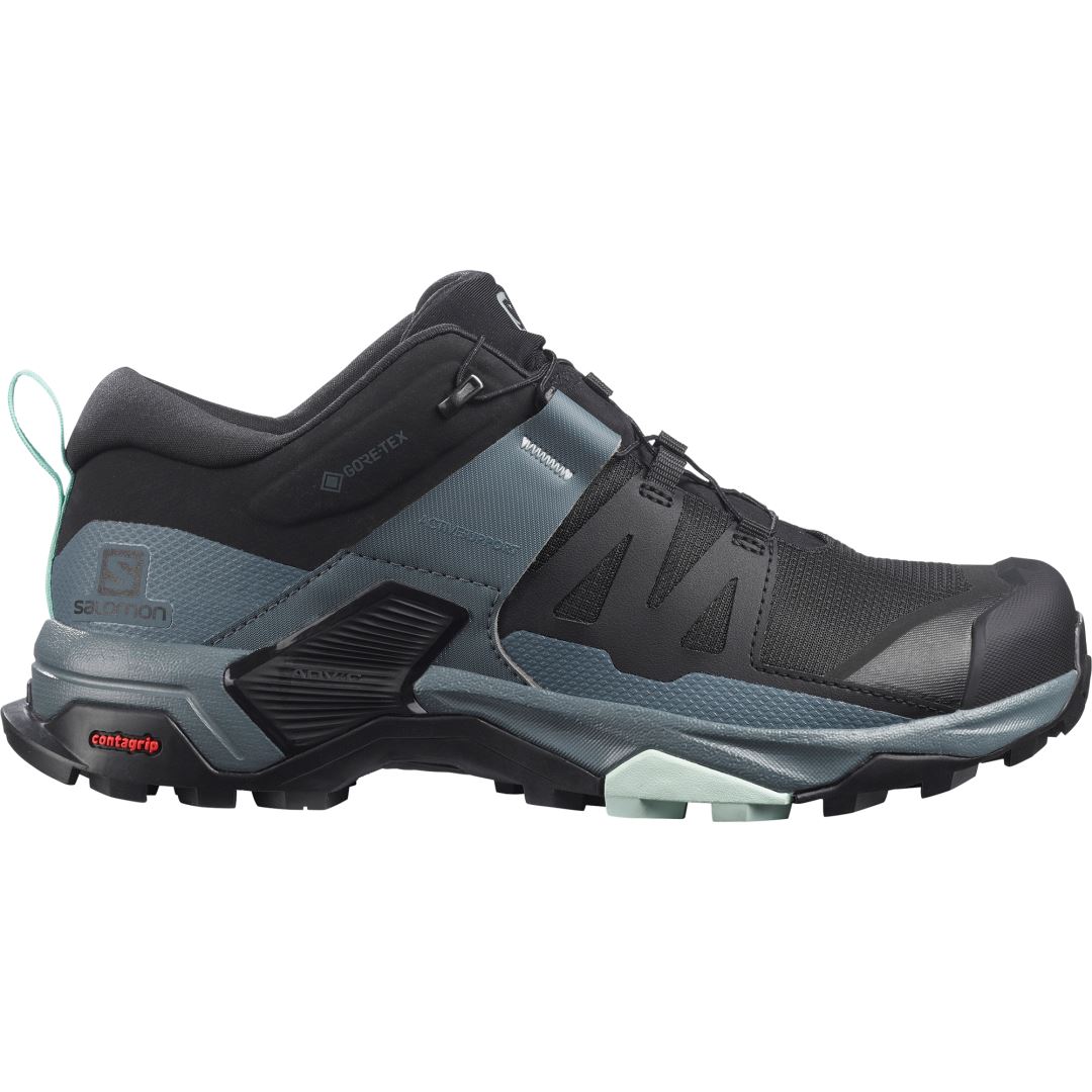 Salomon X Ultra 4 Gtx W Dames Lage Wandelschoen Black/Stormy Weather/Opal Blue 5,5