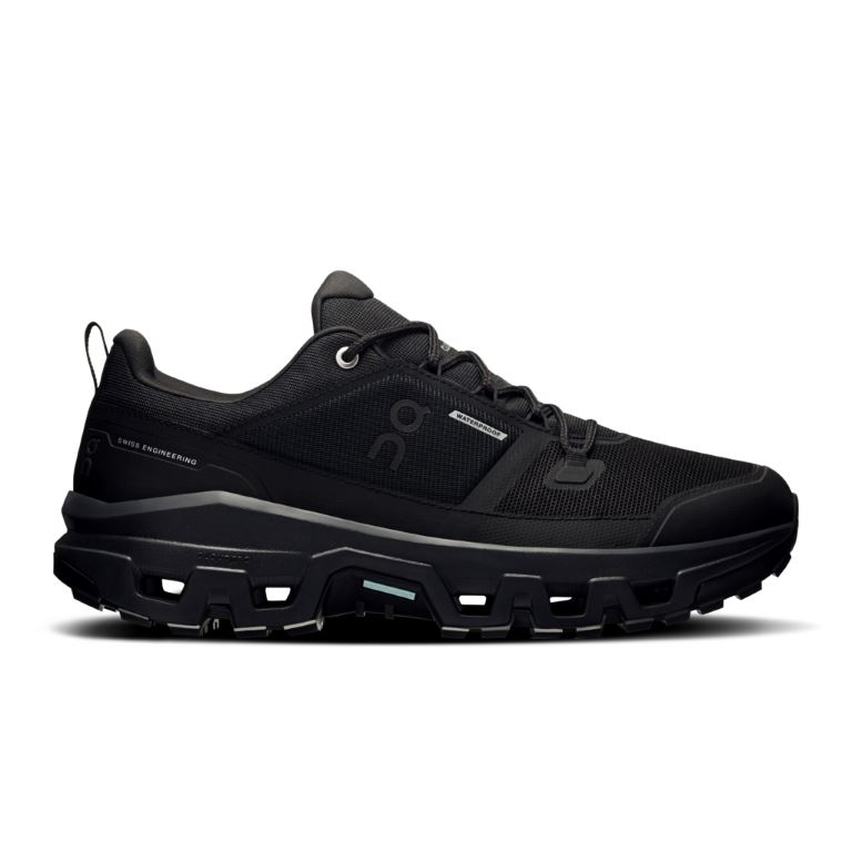 ON Cloudrock Low Waterproof Lage Wandelschoen Heren Black | Black 47