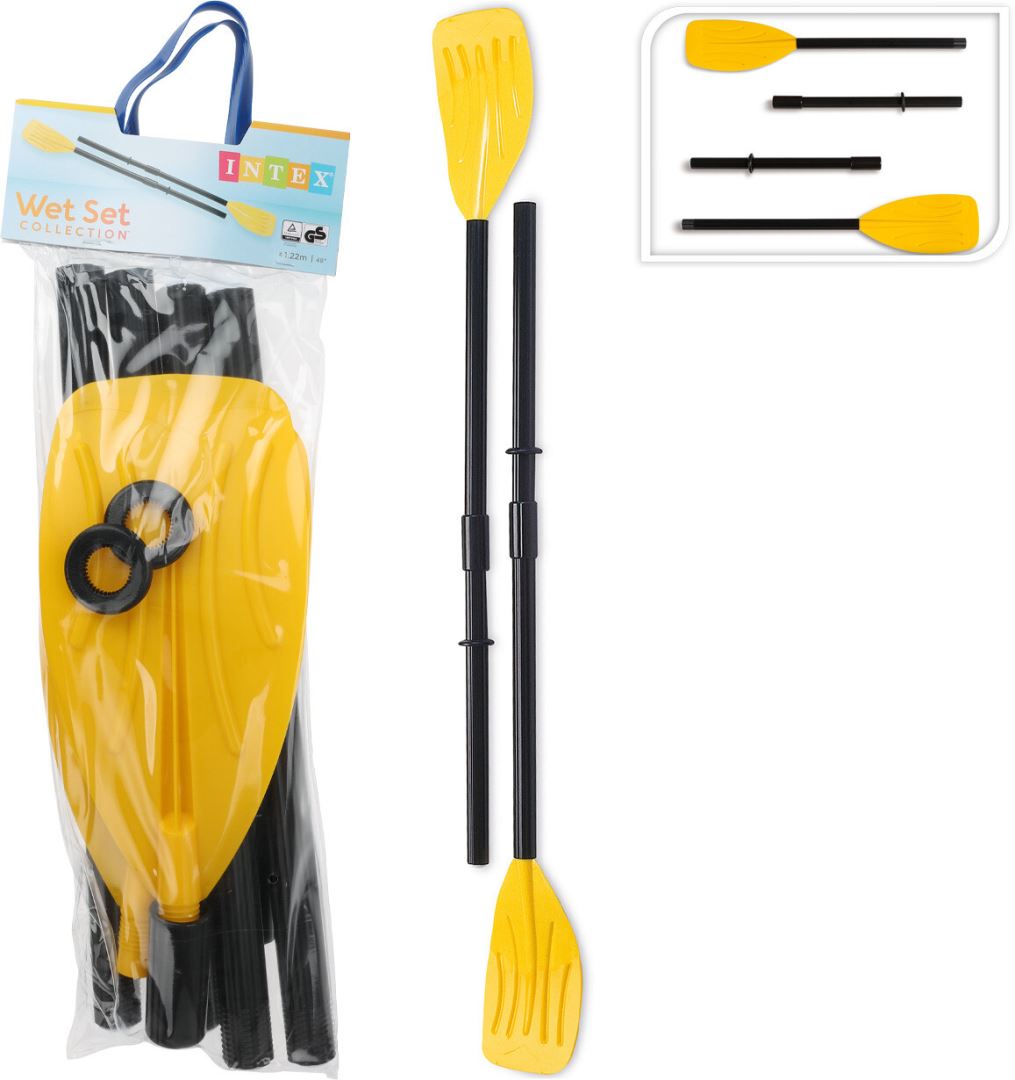 Peddels Roeispanen Deelbare Steel 122 Cm Spel Zwart/Geel