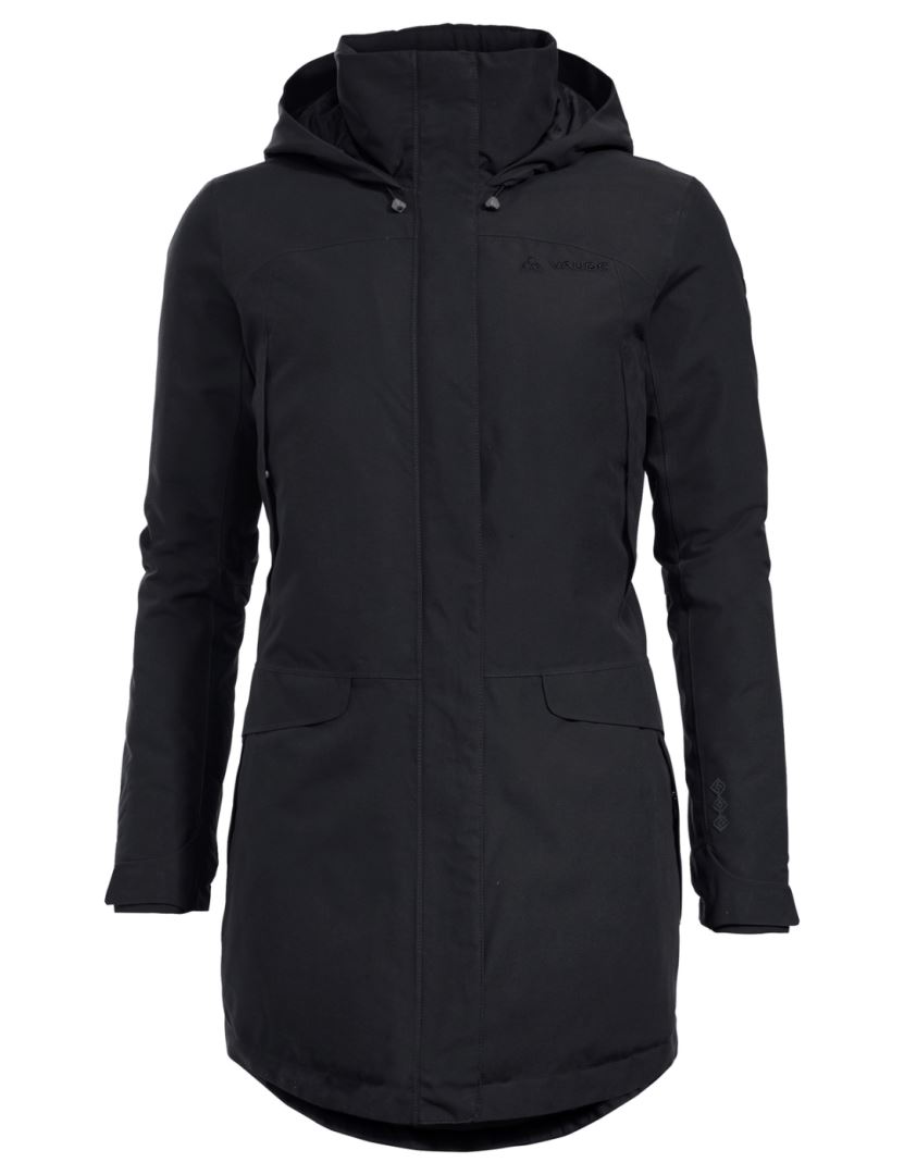 VAUDE Skomer Wollen Parka Dames, zwart Maat EU 42