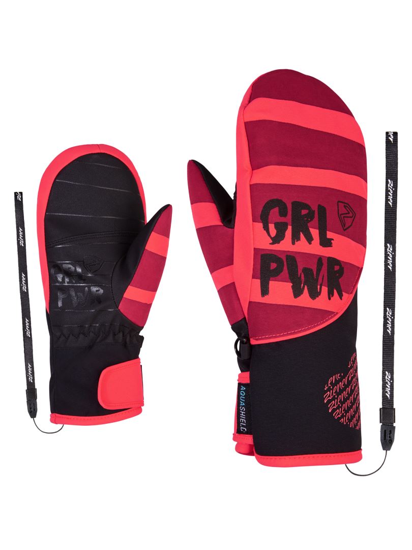 Ziener Liwani As Pr Kinder Want Wine Red/Neon Pink 4,5