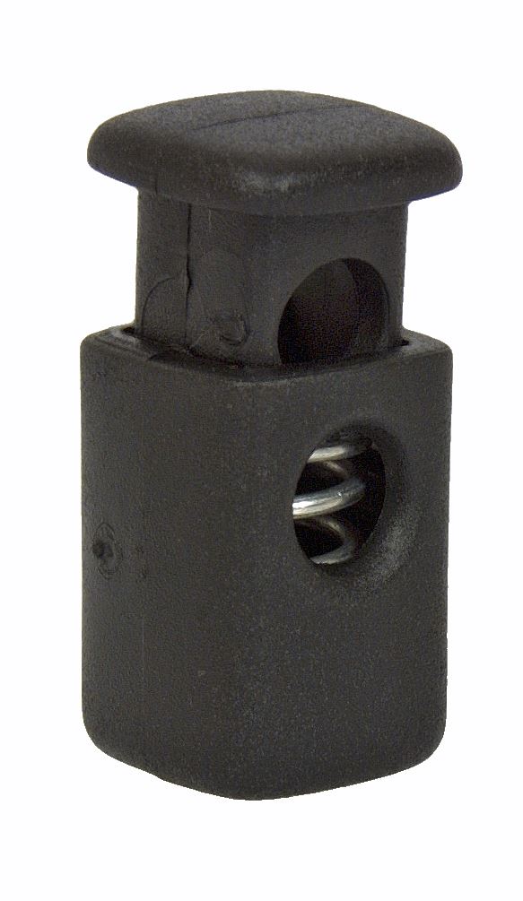 Basic Nature Cord Lock Black Rechthoekig (10 Stuks)