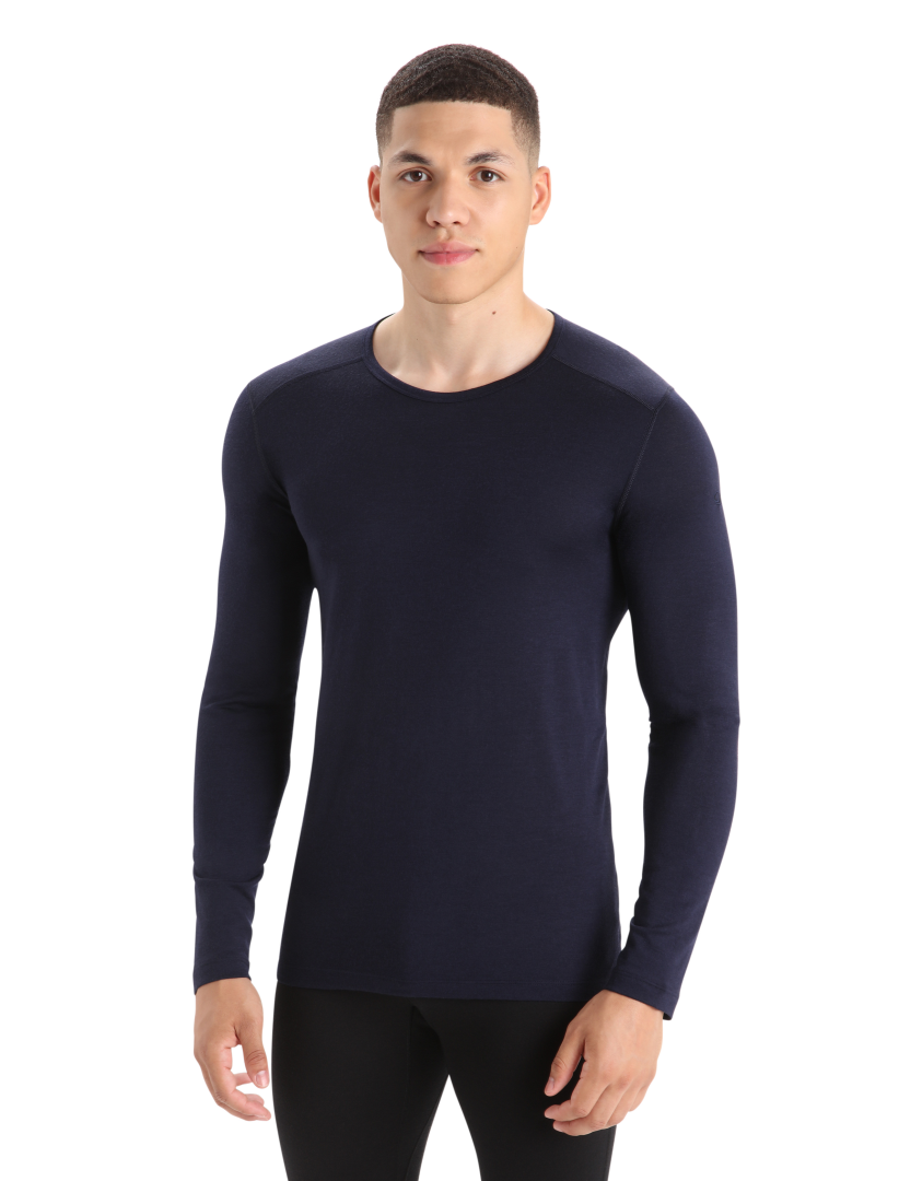 Icebreaker 200 Oasis Ls Crewe Thermoshirt Heren Midnight Navy L