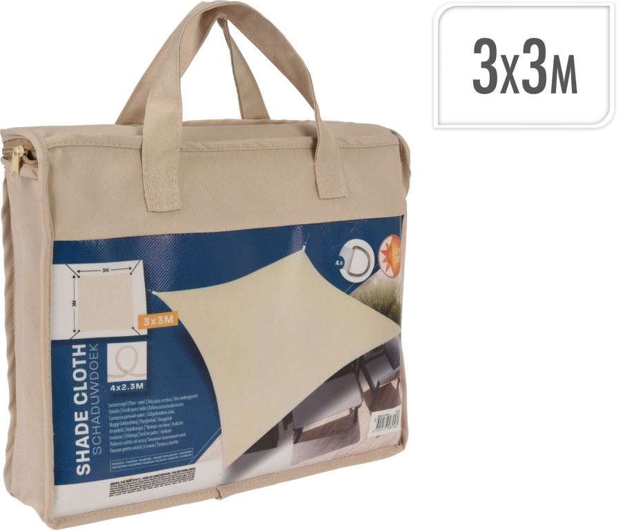 Pro Garden schaduwdoek vierkant crème