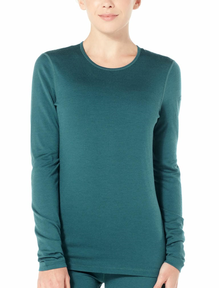 Icebreaker 200 Oasis Ls Crewe Thermoshirt Dames Midnight Navy S