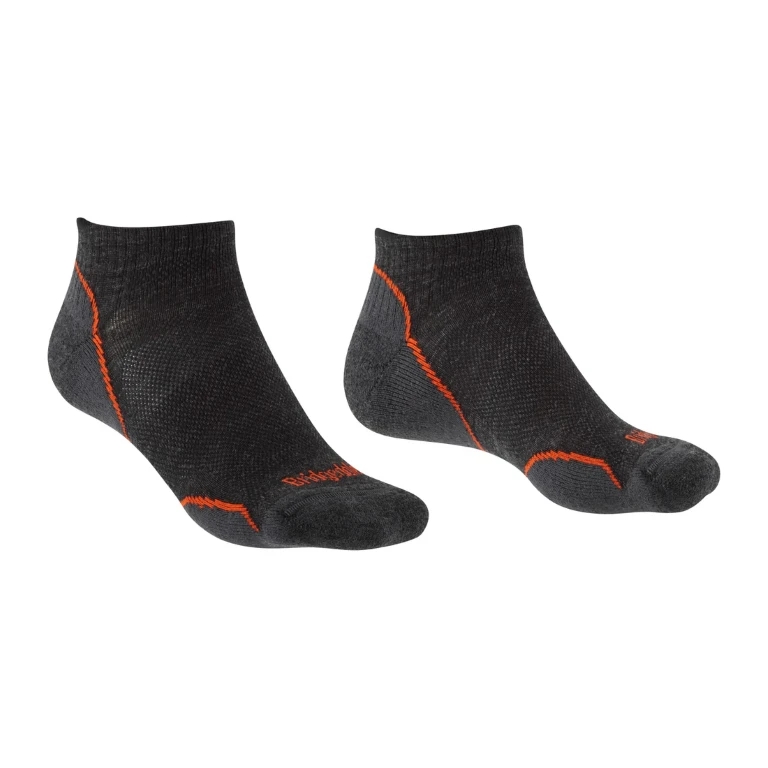 Bridgedale Ultra Light T2 Merino Performance Low Wandelsok Heren Anthracite/Orange M
